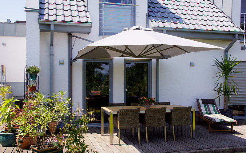 oneerlijk Bijdragen Pijlpunt p7-muurparasol-300x300-cm | Solero tuin- en horecaparasols