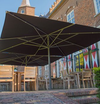 Hoe kies ik de juiste horeca parasol voor mijn terras?