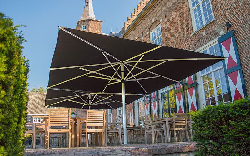 Solero® Basto Pro Grote parasol | 5x5 4x4 meter