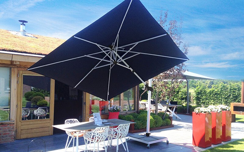 Hallo Madison mooi zo Solero® Fratello Pro | kantelbare zweefparasol | 3x3 meter