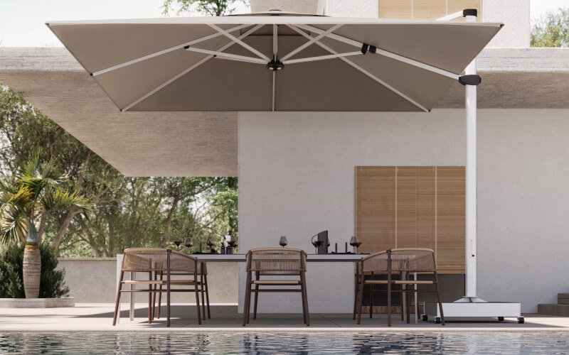 Praktisch Charmant verhaal Luxe zweefparasols | Direct uit voorraad leverbaar | Solero®