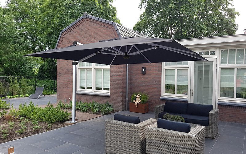 temperen Bruidegom jas Solero® Palestro Pro | Grote zweefparasol | 4x3 of 4x4 meter