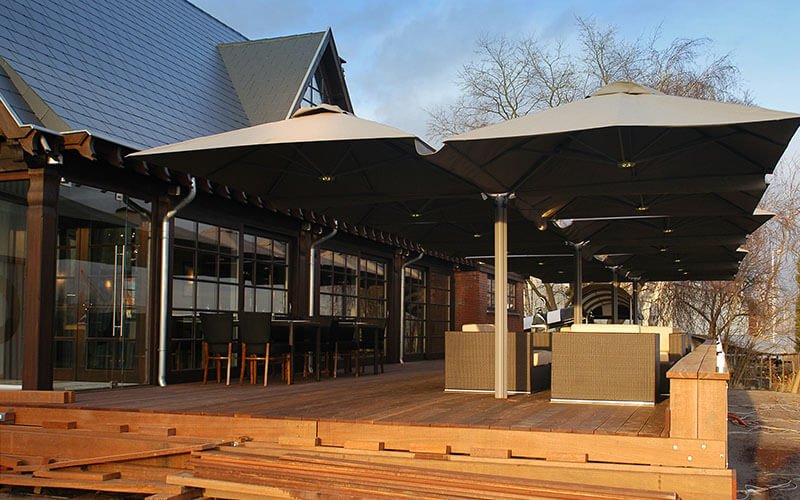 Prostor - tuinparasol met 1 tot 4 doeken aan een mast