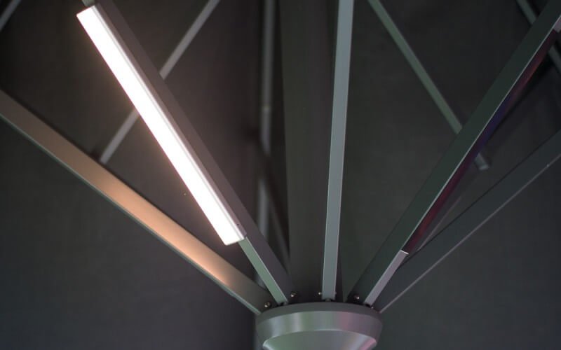 voorstel Gezond eten component Nieuw: Solero® Lux horeca parasol verlichting